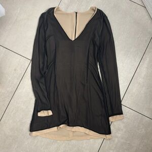 Alexis One-of-a-Kind Sample Black Sheer Long Sleeve Dress